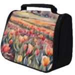 Tulips Field Tree Full Print Travel Pouch (Big)