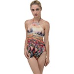 Tulips Field Tree Go with the Flow One Piece Swimsuit