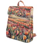 Tulips Field Tree Flap Top Backpack
