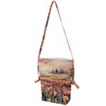 Tulips Field Tree Folding Shoulder Bag