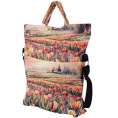 Fold Over Handle Tote Bag 
