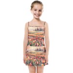 Tulips Field Tree Kids  Summer Sun Dress