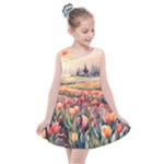 Tulips Field Tree Kids  Summer Dress