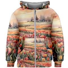 Kids  Zipper Hoodie Without Drawstring 
