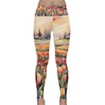 Tulips Field Tree Lightweight Velour Classic Yoga Leggings