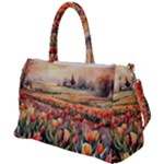 Tulips Field Tree Duffel Travel Bag