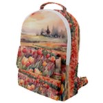 Tulips Field Tree Flap Pocket Backpack (Small)