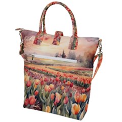 Buckle Top Tote Bag 