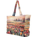 Tulips Field Tree Simple Shoulder Bag