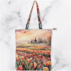 Double Zip Up Tote Bag 