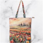 Tulips Field Tree Double Zip Up Tote Bag