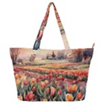 Tulips Field Tree Full Print Shoulder Bag