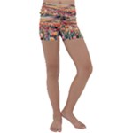 Tulips Field Tree Kids  Lightweight Velour Yoga Shorts