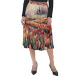 Tulips Field Tree Classic Velour Midi Skirt 