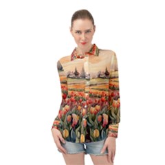 Long Sleeve Chiffon Shirt 