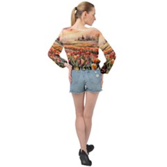 Banded Bottom Chiffon Top 