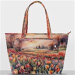 Tulips Field Tree Back Pocket Shoulder Bag 