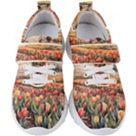 Tulips Field Tree Kids  Velcro Strap Shoes