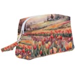 Tulips Field Tree Wristlet Pouch Bag (Large)