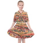 Tulips Field Tree Kids  All Frills Chiffon Dress