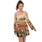 Tulips Field Tree Boho Dress