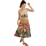 Tulips Field Tree Summer Maxi Dress