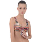 Tulips Field Tree Front Tie Bikini Top