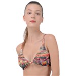 Tulips Field Tree Knot Up Bikini Top