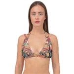 Tulips Field Tree Double Strap Halter Bikini Top