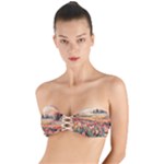 Tulips Field Tree Twist Bandeau Bikini Top