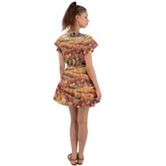 Flutter Sleeve Wrap Dress 