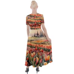 Button Up Short Sleeve Maxi Dress 
