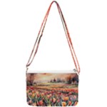 Tulips Field Tree Double Gusset Crossbody Bag