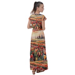 Flutter Sleeve Maxi Dress 