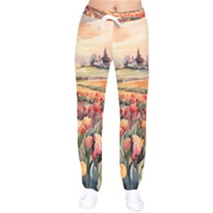 Women Velvet Drawstring Pants 