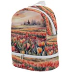Tulips Field Tree Zip Bottom Backpack