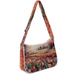 Tulips Field Tree Zip Up Shoulder Bag