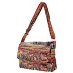 Tulips Field Tree Full Print Messenger Bag (M)