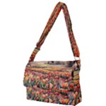Tulips Field Tree Full Print Messenger Bag (L)