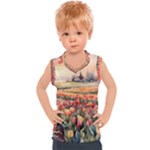 Tulips Field Tree Kids  Sport Tank Top