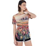 Tulips Field Tree Perpetual Short Sleeve T-Shirt