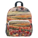 Tulips Field Tree Kids  Age 5-10 Lightweight School Backpack with Side Pockets