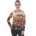 Tulips Field Tree Women s Long Sleeve Raglan T-Shirt