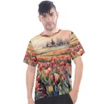 Tulips Field Tree Men s Sport Top