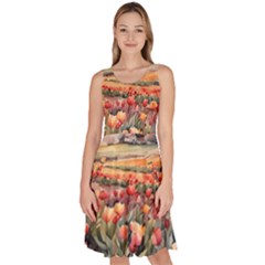 Knee Length Skater Dress With Pockets 