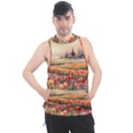 Tulips Field Tree Men s Sleeveless Hoodie