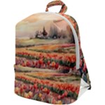 Tulips Field Tree Zip Up Backpack