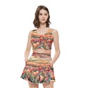 Women s Crop Top Pleated Skater Rave Skirt 