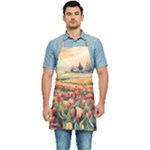 Tulips Field Tree Kitchen Apron