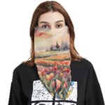 Tulips Field Tree Face Covering Bandana (Triangle)